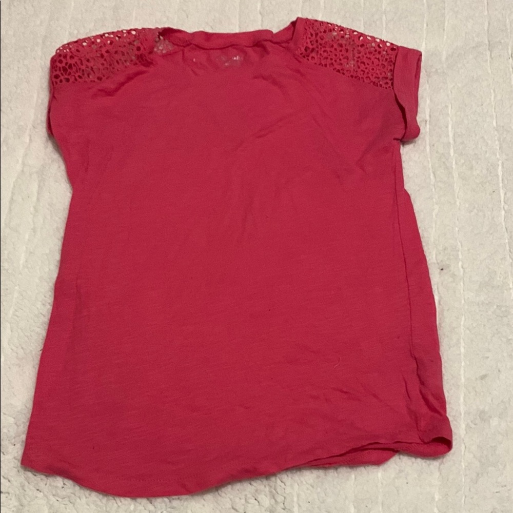 Cherokee Pink Polo T-Shirt Relaxed Short Sleeve